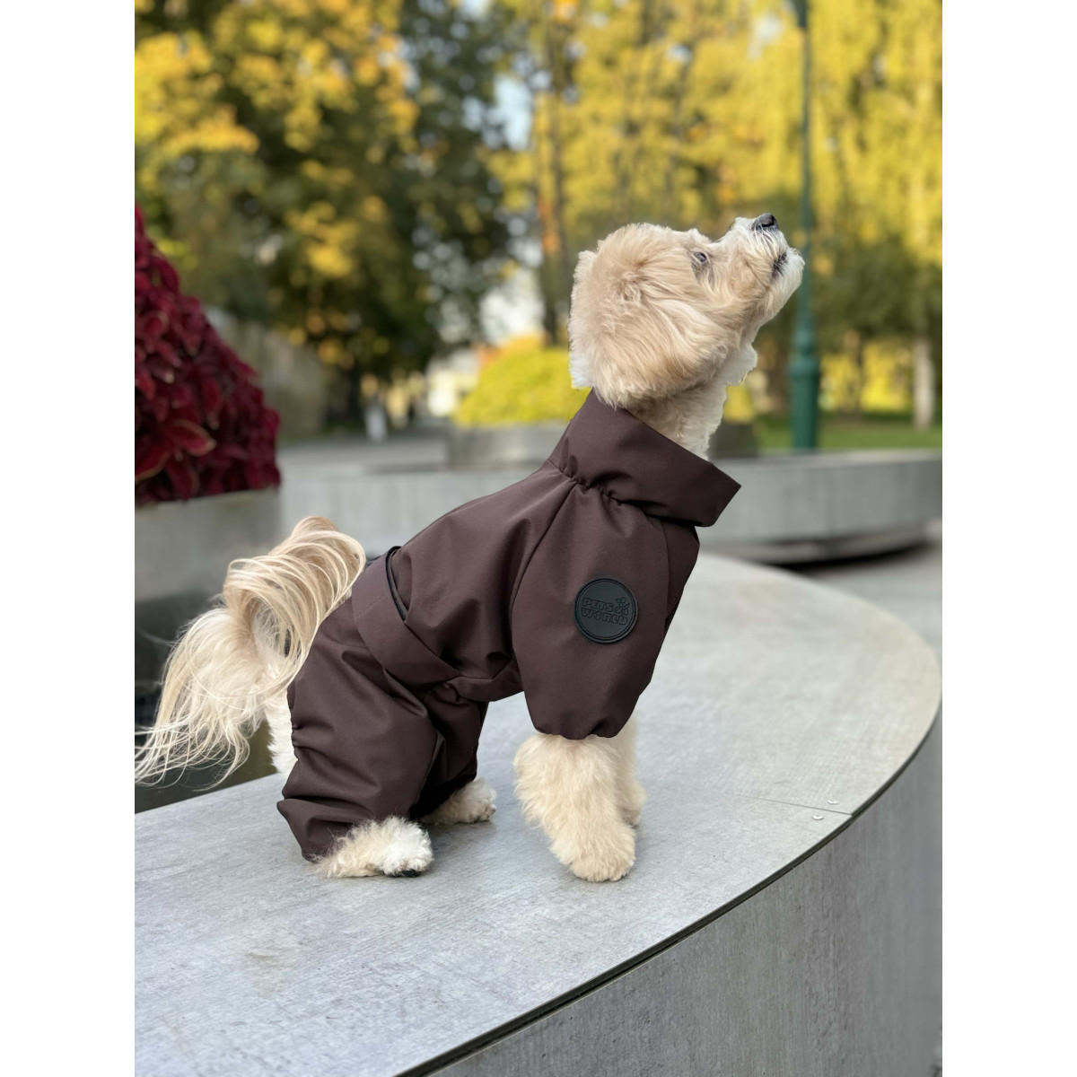 Membrane waterproof dog suite chocolate