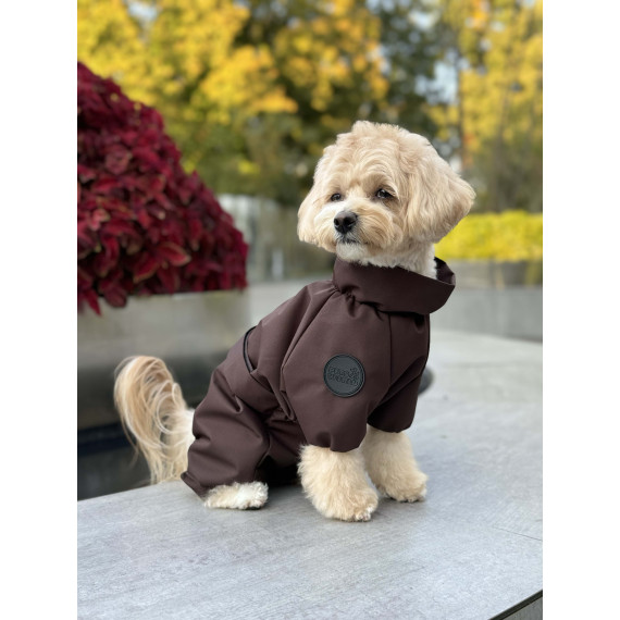 Membrane waterproof dog suite chocolate