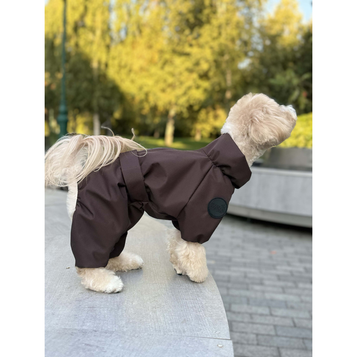 Membrane waterproof dog suite chocolate