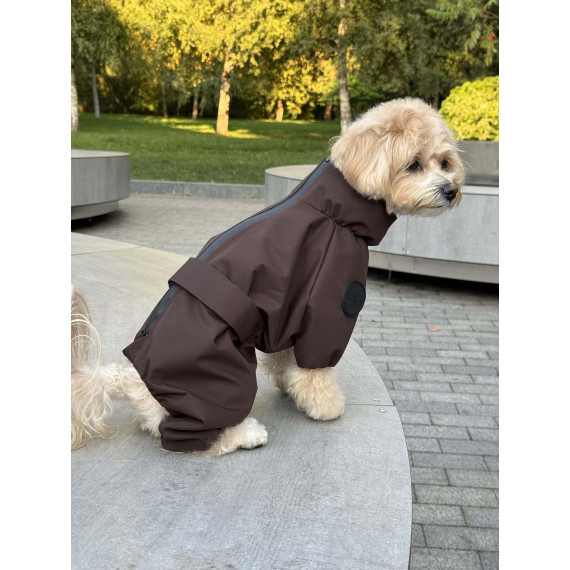 Membrane waterproof dog suite chocolate