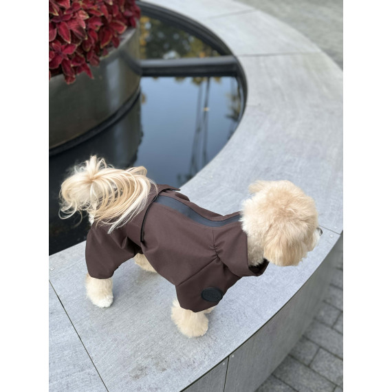 Membrane waterproof dog suite chocolate